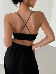 DAZY Solid Criss Cross Selkänojaton Bralette·Musta·yksi koko hinta ja tiedot | Rintaliivit | hobbyhall.fi