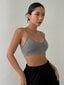 DAZY Solid Criss Cross Selkänojaton Bralette·Vaaleanharmaa·yksi koko hinta ja tiedot | Rintaliivit | hobbyhall.fi