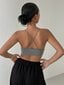 DAZY Solid Criss Cross Selkänojaton Bralette·Vaaleanharmaa·yksi koko hinta ja tiedot | Rintaliivit | hobbyhall.fi