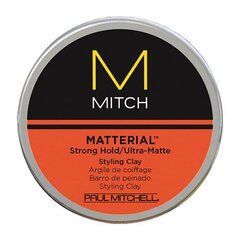 Voimakaspitoinen ja mattapintainen muotoilusavi Paul Mitchell Matterial, 85 g hinta ja tiedot | Kampaamotuotteet | hobbyhall.fi