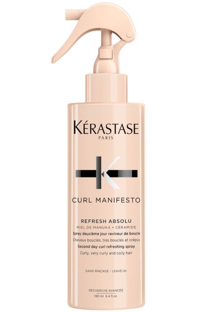 Virkistävä suihke kiharille hiuksille Kérastase Curl Manifesto, 190 ml hinta ja tiedot | Kampaamotuotteet | hobbyhall.fi