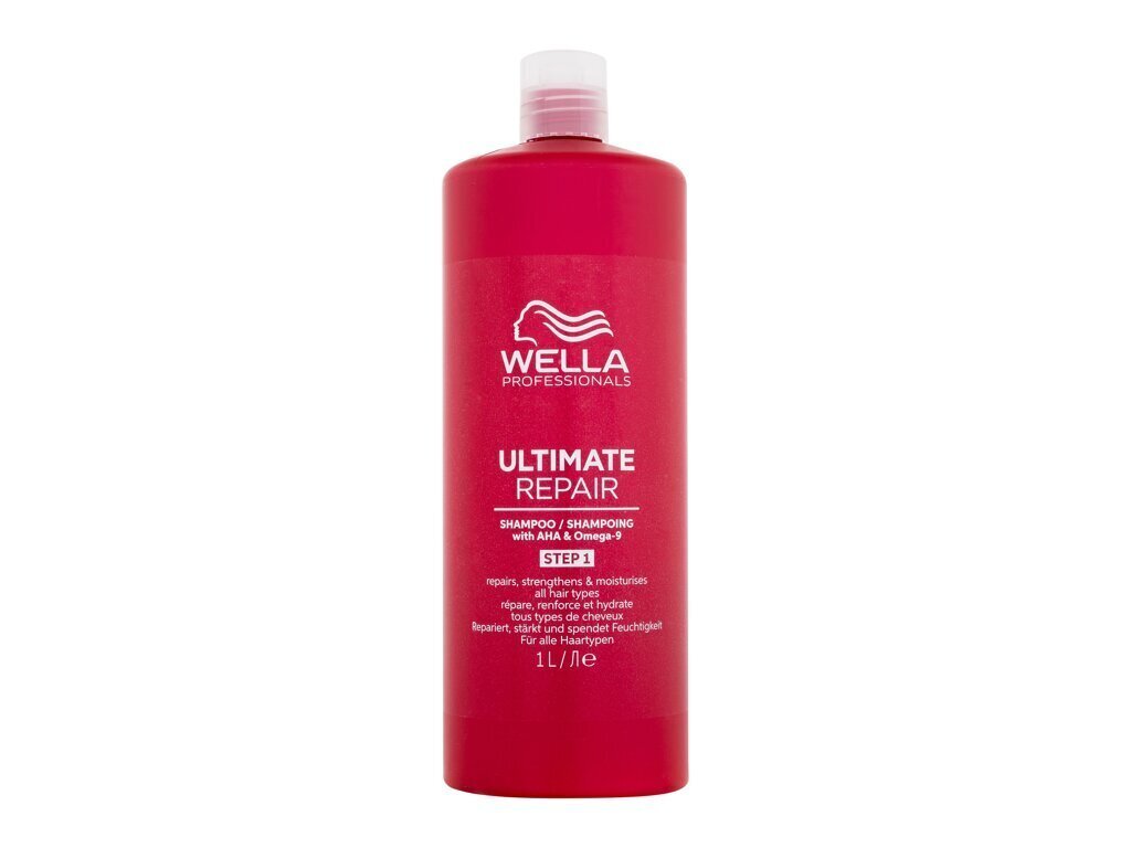 Shampoo vaurioituneille hiuksille Wella Professionals Ultimate Repair, 1000 ml hinta ja tiedot | Shampoot | hobbyhall.fi