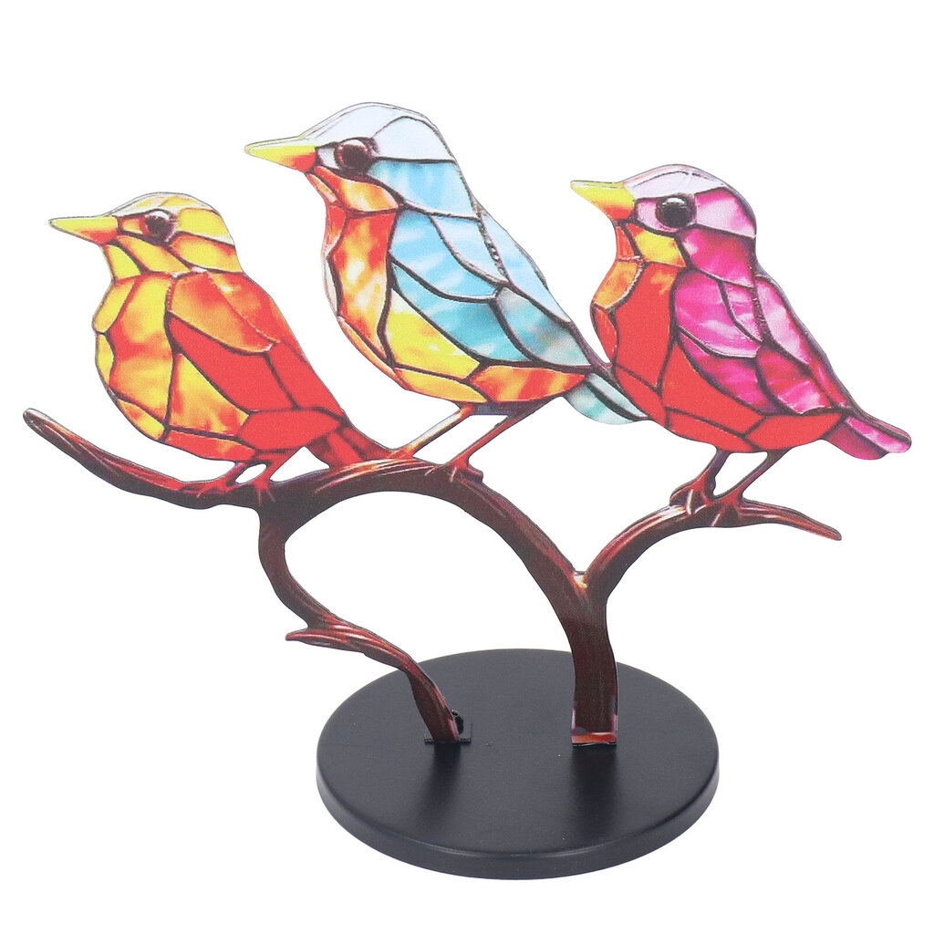 Stained Birds -sarjan taidekoristeet Lintujen koristeet sivukonttorilla ikkunoiden oville kodin sisustukseen hinta ja tiedot | Sisustustuotteet | hobbyhall.fi