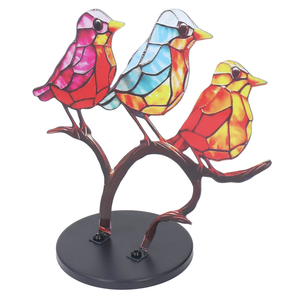 Stained Birds -sarjan taidekoristeet Lintujen koristeet sivukonttorilla ikkunoiden oville kodin sisustukseen hinta ja tiedot | Sisustustuotteet | hobbyhall.fi