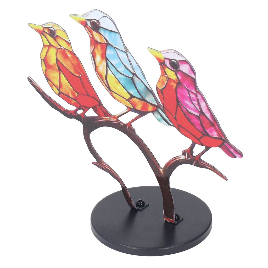 Stained Birds -sarjan taidekoristeet Lintujen koristeet sivukonttorilla ikkunoiden oville kodin sisustukseen hinta ja tiedot | Sisustustuotteet | hobbyhall.fi