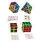 4 kpl Speed Puzzle Set Lapsille Hauska ABS-hiilikuitutarra Pyramid Megaminx Speed Puzzle Lelu hinta ja tiedot | Lautapelit ja älypelit | hobbyhall.fi