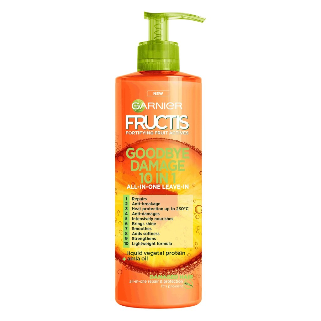 Garnier Fructis Goodbye Damage 10-in-1400 ml hiuksiin jätettävä hoitoaine hinta ja tiedot | Naamiot, öljyt ja seerumit | hobbyhall.fi