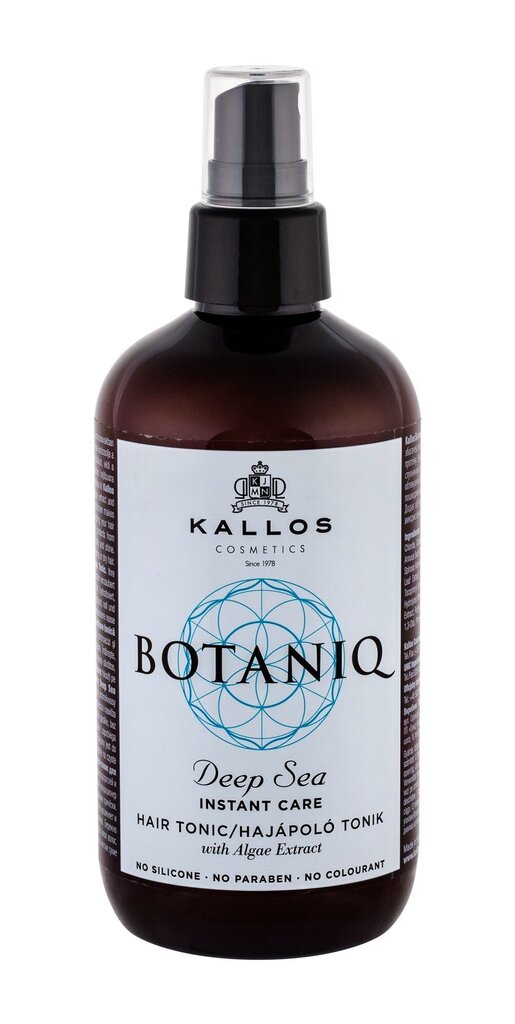 Kallos Cosmetics Botaniq Deep Sea -hiusvesi, 300 ml hinta ja tiedot | Naamiot, öljyt ja seerumit | hobbyhall.fi