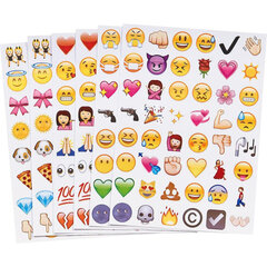 912 kpl Emoji-tarroja monivärisiä tarroja hinta ja tiedot | Manikyyri- ja pedikyyritarvikkeet | hobbyhall.fi