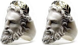 2kpl Mytologia Medusa Zeus Sormus Vintage Veistos Kuningatar Sormus Lahjat Naisille ja Miehille, Liioiteltu vanhan miehen muotoinen sormus, numero 7 OSTNM hinta ja tiedot | Sormukset | hobbyhall.fi