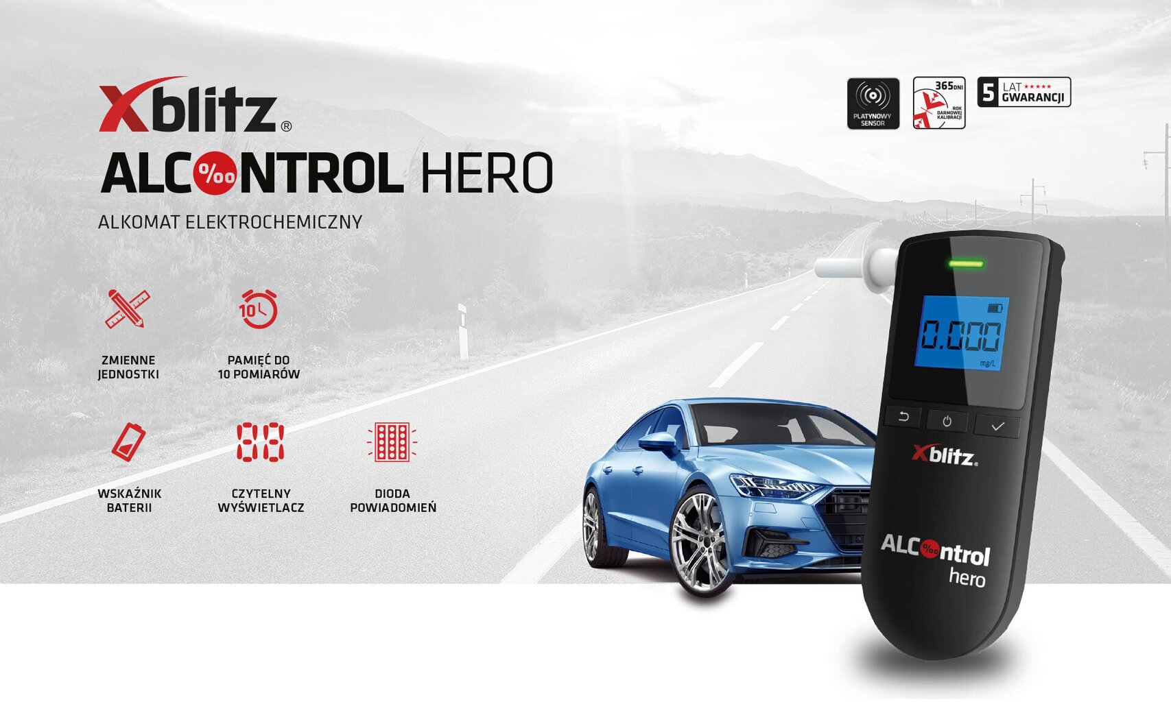 Alkometri Xblitz Alcontrol Hero hinta ja tiedot | Alkometrit | hobbyhall.fi