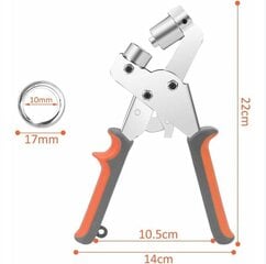 Läpivientipihdit, ammattimainen läpivientiporasarja, 100 kappaletta (sisähalkaisija 10 mm) metallitalttapihdit PVC-nahkakankaisille markiisipeitteille INORCO hinta ja tiedot | Käsityökalut | hobbyhall.fi