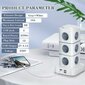 Tower Power Strip, 12 pistorasiaa (2500W/10A) 4 USB-portilla, pystysuuntaiset virtajohdot ylijännitesuojalla kotitoimistoon, 3M jatkojohto INORCO hinta ja tiedot | Kytkimet ja pistorasiat | hobbyhall.fi