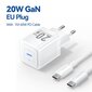 20 W GaN Laturi PD Fast USB Type C Laturi USB C PD3.0 QC3.0 Pikalataus iPhone 15 14 13 12 matkapuhelimen laturiin hinta ja tiedot | Puhelimen laturit | hobbyhall.fi