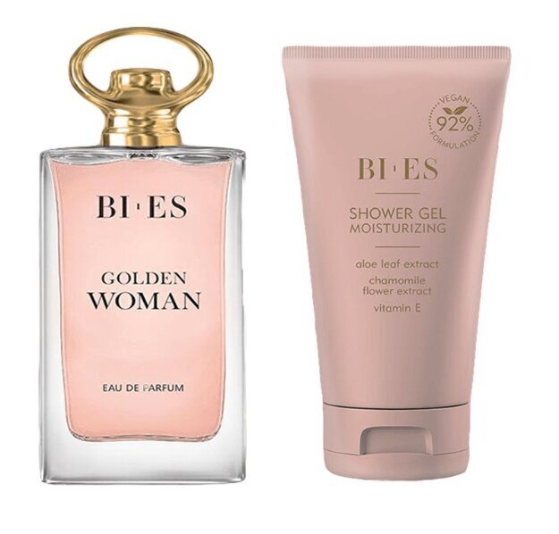 Setti Bi-Es Golden Woman naisille: wc-vesi EDT, 90 ml + suihkugeeli, 150 ml hinta ja tiedot | Naisten hajuvedet | hobbyhall.fi