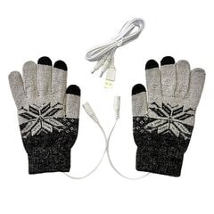 Yhdistä Full Finger USB Sähkökäsineet Nopeasti Lämpenevä Joustava Kosketusnäyttö Pestävä Pidä lämpimänä Turvallinen Syksy Talvi Miesten Lämmitetty Pyöräily G... hinta ja tiedot | Miesten hatut, huivit ja käsineet | hobbyhall.fi