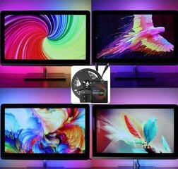 LED TV:n taustavalo, TV Strip -valaistus, TV-ruutu ja PC-näyttö, TV:n taustavalo, 3M, 30 lamppua metrillä INORCO hinta ja tiedot | LED-valonauhat | hobbyhall.fi