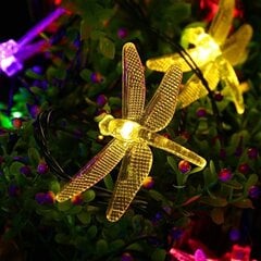 [30 LED 8 -tilaa] Solar String Lights, Vedenpitävä LED Dragonfly Fairy Lights -koristelu ulkopuutarhaan, patiolle, puutarhaan, aidalle, joulukuuselle, juhliin, häihin (monivärinen) INORCO hinta ja tiedot | LED-valonauhat | hobbyhall.fi