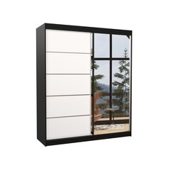 Kaappi ADRK Furniture Caro, musta/valkoinen hinta ja tiedot | Kaapit | hobbyhall.fi