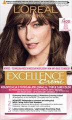 Hiusväri L´Oreal Paris Excellence Creme Hair Color 400 brown hinta ja tiedot | Hiusvärit | hobbyhall.fi
