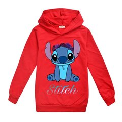 Stitch Print -huppari, poikien ja tyttöjen rento huppari, puuvillainen toppi, huppari, villapaita, sopii teini-ikäisille hinta ja tiedot | Poikien paidat | hobbyhall.fi