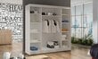 ADRK Furniture Dalmatia-vaatekaappi, musta hinta ja tiedot | Kaapit | hobbyhall.fi