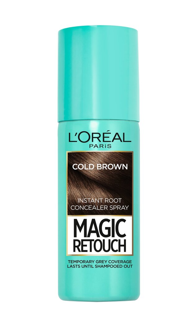 Peittävä suihke hiusten juurille L'Oreal Paris Magic Retouch Cold Brown, 75 ml hinta ja tiedot | Hiusvärit | hobbyhall.fi