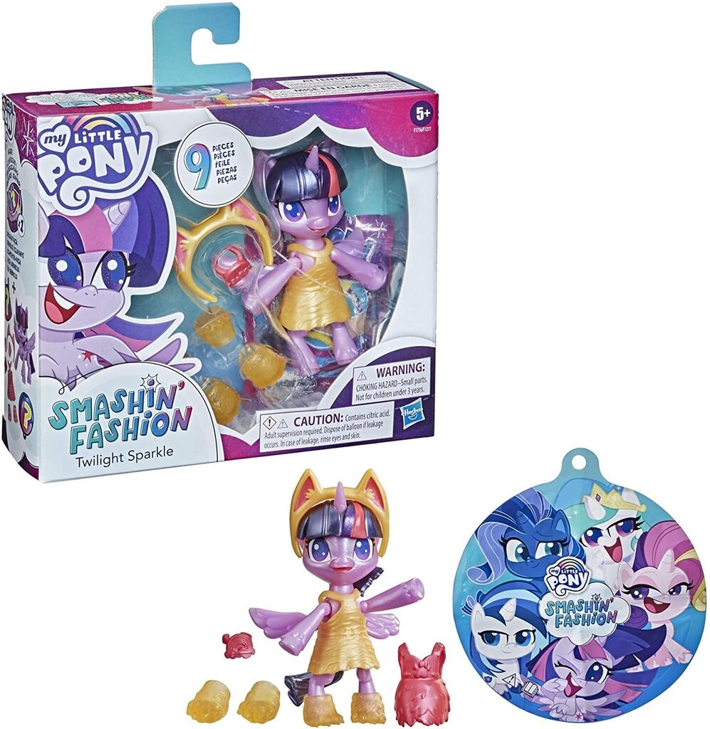 Doll My Little Pony - Smashion Fashion - Twilling Sparkle - 9 d, 10 cm hinta ja tiedot | Tyttöjen lelut | hobbyhall.fi