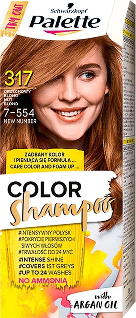 Sävyttävä shampoo Schwarzkopf Palette Color, 317, Nut Blond hinta ja tiedot | Hiusvärit | hobbyhall.fi