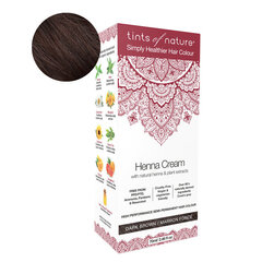 TINTS OF NATURE Henna Cream Dark Brown 70 ml hinta ja tiedot | Hiusvärit | hobbyhall.fi