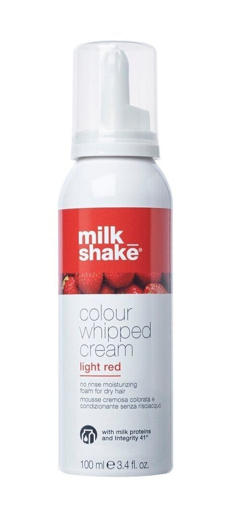 Hiuksiin jätettävä suojaava hoitovaahto Milkshake COLOUR WHIPPED CREAM kaikille hiustyypeille, 100 ml, Light Red hinta ja tiedot | Hiusvärit | hobbyhall.fi