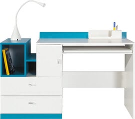 Mobi 11 Työpöytä, valkoinen/sininen hinta ja tiedot | Tietokonepöydät ja työpöydät | hobbyhall.fi
