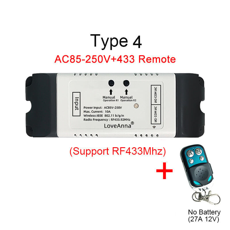 Ewelink Wifi 2-kanavainen kytkinmoduuli, moottorin ohjain liikkuvalle liukuovelle, tasavirta 12v 24v 32v, AC 110v 220v 2-kanavainen rele, rf-kaukosäädin - Älykäs kaukosäädin hinta ja tiedot | TV-lisätarvikkeet | hobbyhall.fi