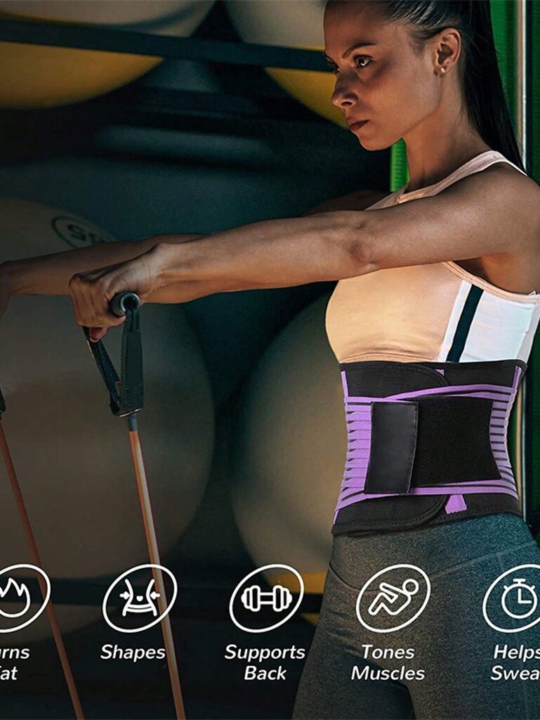 1kpl Unisex Waist Trainer -korsettivyö synnytyksen jälkeiseen palautumiseen, urheiluun ja kuntoiluun · Purple·S hinta ja tiedot | Maalit | hobbyhall.fi