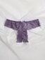 Floral Lace Bow Decor Thong Alusvaatteet·Mauve Purple·S hinta ja tiedot | Naisten sandaalit ja tossut | hobbyhall.fi