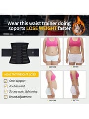 1kpl Wrap Waist Trainer Double Belt Faja Body Shaper Korsetti Shapewear Hohentava Tuppi Nainen Litteä Kiristää Vatsaa Synnytyksen jälkeinen Tuppi vyötärötreenaaja vartalonmuovaaja · Musta·XL hinta ja tiedot | Maalit | hobbyhall.fi