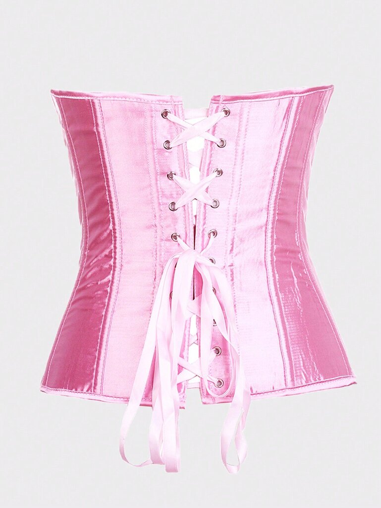 1-osaiset Overbust-korsetit naisille Plus-koon vaaleanpunainen korsetti Sexy Bustier korsetti Top Gothic Alusvaatteet·Pink·L hinta ja tiedot | Hameet | hobbyhall.fi