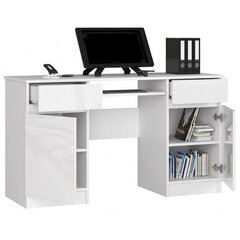 Kirjoituspöytä NORE A5, kiiltävä valkoinen hinta ja tiedot | Tietokonepöydät ja työpöydät | hobbyhall.fi