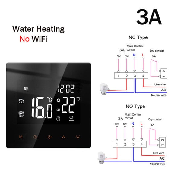 Tuya WiFi Smart Termostaatti Sähköinen lattialämmitys TRV Vesikaasu Kattilan lämpötila Äänikaukosäädin Google Home Alexa| |