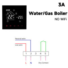 Tuya Wifi Smart Thermostat Lcd Display -kosketusnäyttö sähköiseen lattialämmitykseen Veden/kaasun kattilan lämpötilan kaukosäädin - Älykäs lämpötilansäätöjärjestelmä hinta ja tiedot | TV-lisätarvikkeet | hobbyhall.fi