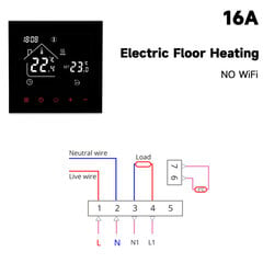 Tuya Wifi Smart Thermostat Lcd Display -kosketusnäyttö sähköiseen lattialämmitykseen Veden/kaasun kattilan lämpötilan kaukosäädin - Älykäs lämpötilansäätöjärjestelmä hinta ja tiedot | TV-lisätarvikkeet | hobbyhall.fi