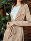 Striped Self Belted Robe·Khaki·S hinta ja tiedot | Naisten kylpytakit | hobbyhall.fi