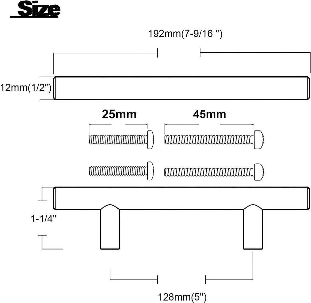 Probrico kaapinpitimet 10 kpl 192mm Kultainen hinta ja tiedot | Kahvat huonekaluihin | hobbyhall.fi