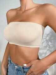 Solid Bandeau Bra·Khaki·S hinta ja tiedot | Rintaliivit | hobbyhall.fi