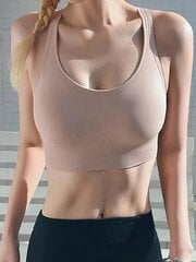 Saumattomat urheilurintaliivit Iskunkestävät Push Up Running Tank Top Joogarintaliivit Selkä Beauty Thin Section Lift Kainaloliivit, Ei Underwire·Aprikoosi·M hinta ja tiedot | Rintaliivit | hobbyhall.fi