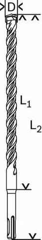 Iskuporanterä Bosch SDS-plus-5 pora (S4L), 10 x 150 x 215 mm hinta ja tiedot | Iskuporakoneet | hobbyhall.fi