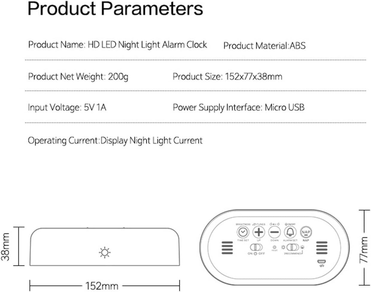 Musiikki LED digitaalinen herätyskello, ääniohjaus, yövalosuunnittelu, pöytäkello, kodin pöytäkoristelu (vihreä) hinta ja tiedot | Kelloradiot ja herätyskellot | hobbyhall.fi