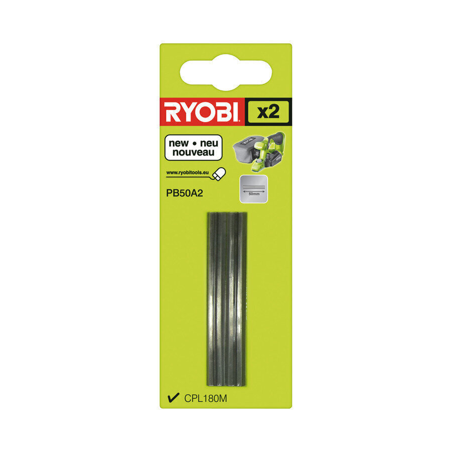 Höylänterä 2 kpl, 50 mm, PB50A2, Ryobi hinta ja tiedot | Höylät | hobbyhall.fi