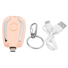 Avaimenperä Kannettava laturi Pikalataus 1500mAh Andriod USB C Mini Emergency Power Bank matkapuhelimille Pinkki hinta ja tiedot | Puhelimen lisätarvikkeet | hobbyhall.fi