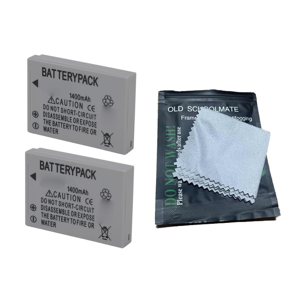 2 kpl kameran akku 1400 mAh 3,7 V mallille S100V S110 SX200 IS SX210 IS SX220 HS 90IS 800IS 850 IS 960IS 970 IS 80IS 9901S SD 800 hinta ja tiedot | Kameratarvikkeet | hobbyhall.fi